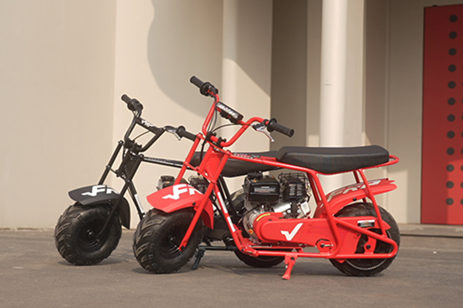 Two GMB100 mini bikes