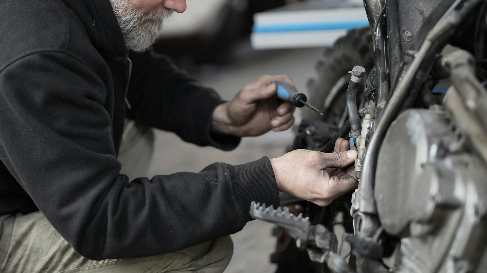 Repairing a mini bike