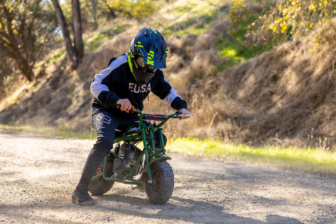 4-stroke 40cc kids dirt bike green